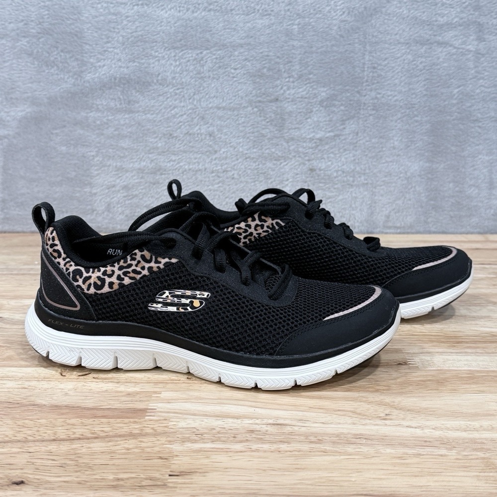 Skechers Women's Flex Appeal 4.0 149576 Black Running Shoes Sneakers Size 8.5 - Picture 4 of 9